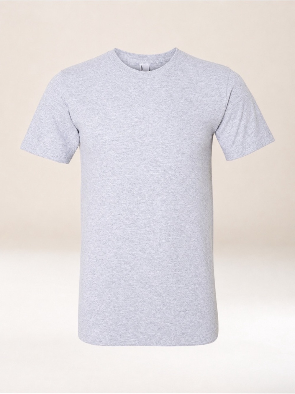 American Apparel Unisex Heather Gray Cotton Crew T Shirt Short Sleeve Tee XS